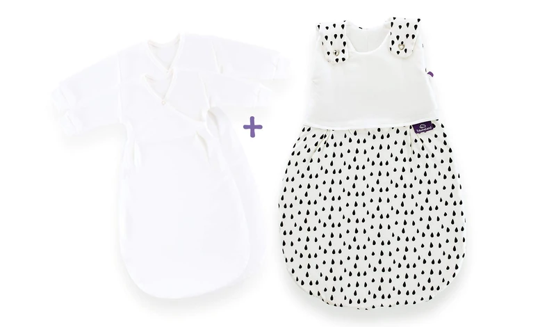 Träumeland S0102652 Sleeping Bag Set Love Teardrop Black 3 Pieces 50 x 56 cm Multi-Coloured