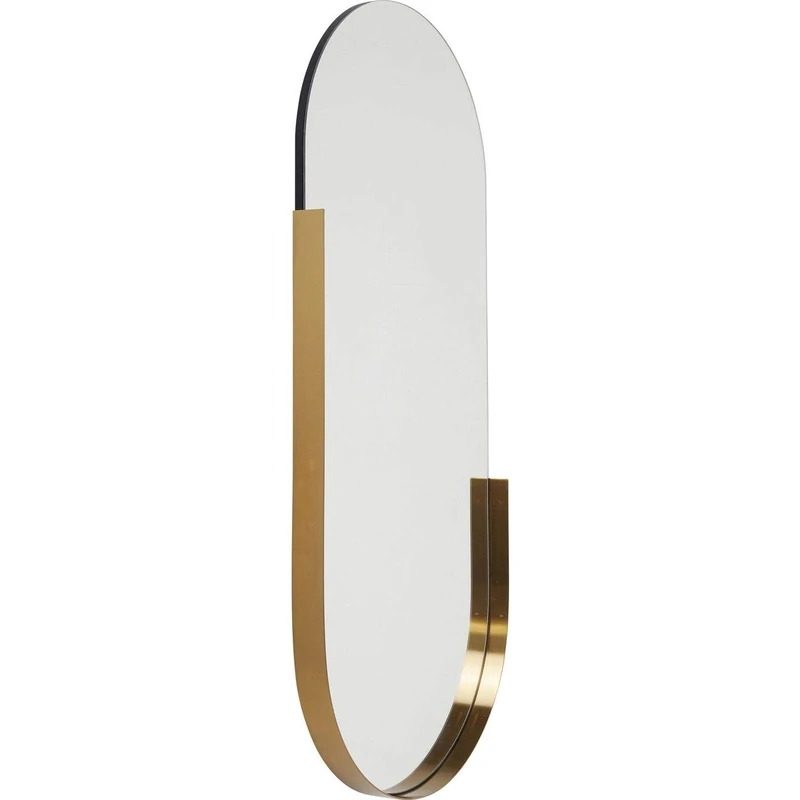Kare Design Hipster Oval Mirror, Gold, 5 x 50.2 x 114.4 cm