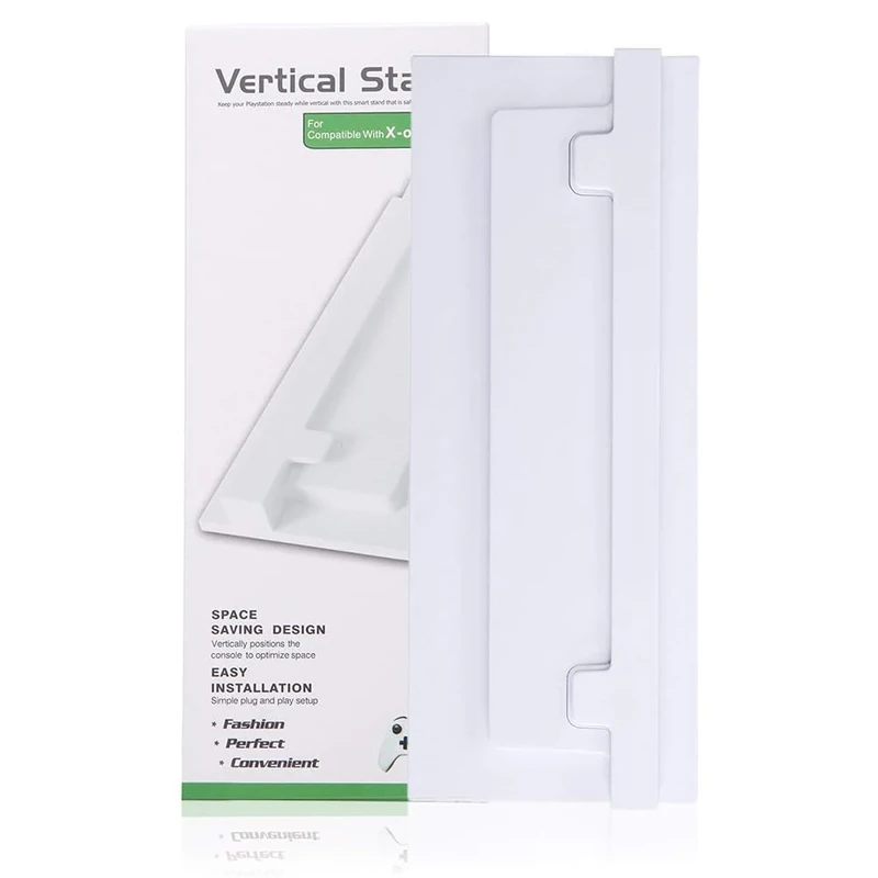 KlsyChry Vertical Stand for Xbox One S Console - White - Image 1