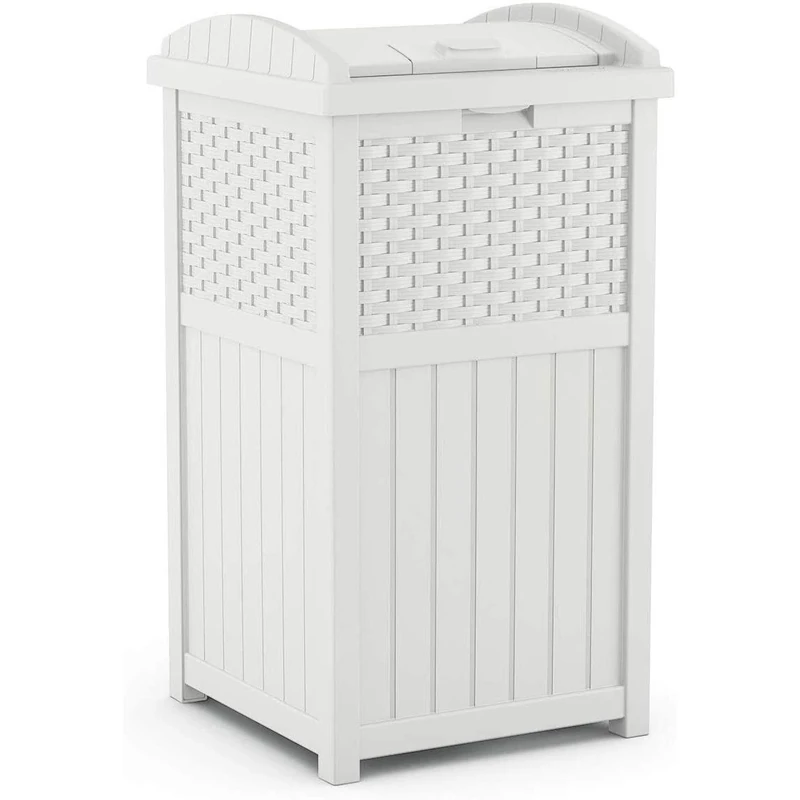 Suncast GHW1732WH Outdoor, White Trash Hideaway
