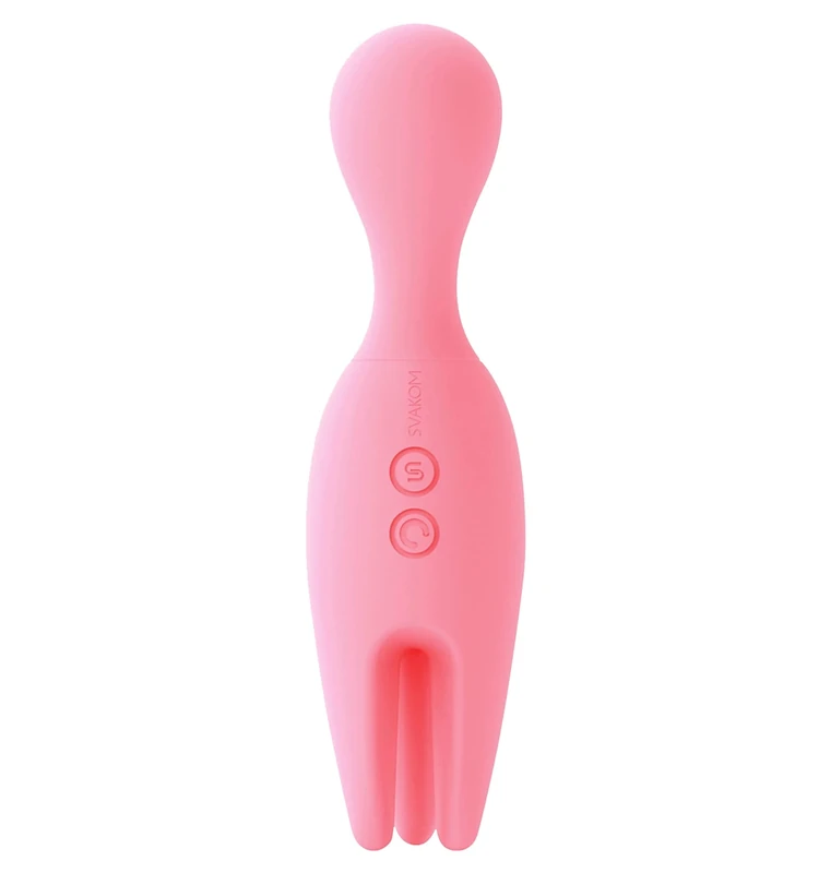 Svakom Nymph Vibrator and Clitoral Stimulator, Pink