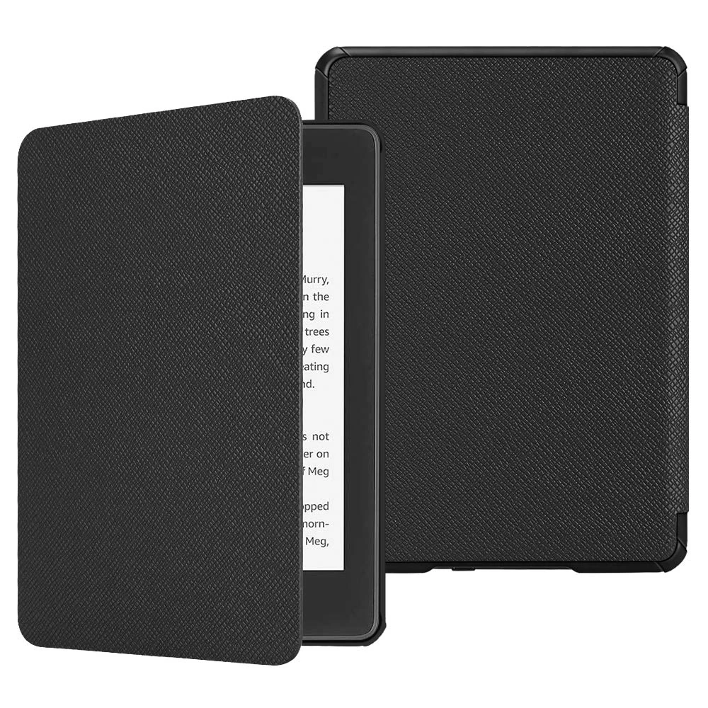 FINTIE Slimshell Case for 6" Kindle Paperwhite 10th Generation 2018 (Model No. PQ94WIF) - Premium Lightweight PU Leather Cover with Auto Sleep/Wake, (NOT Fit Kindle 10th Gen J9G29R), Black