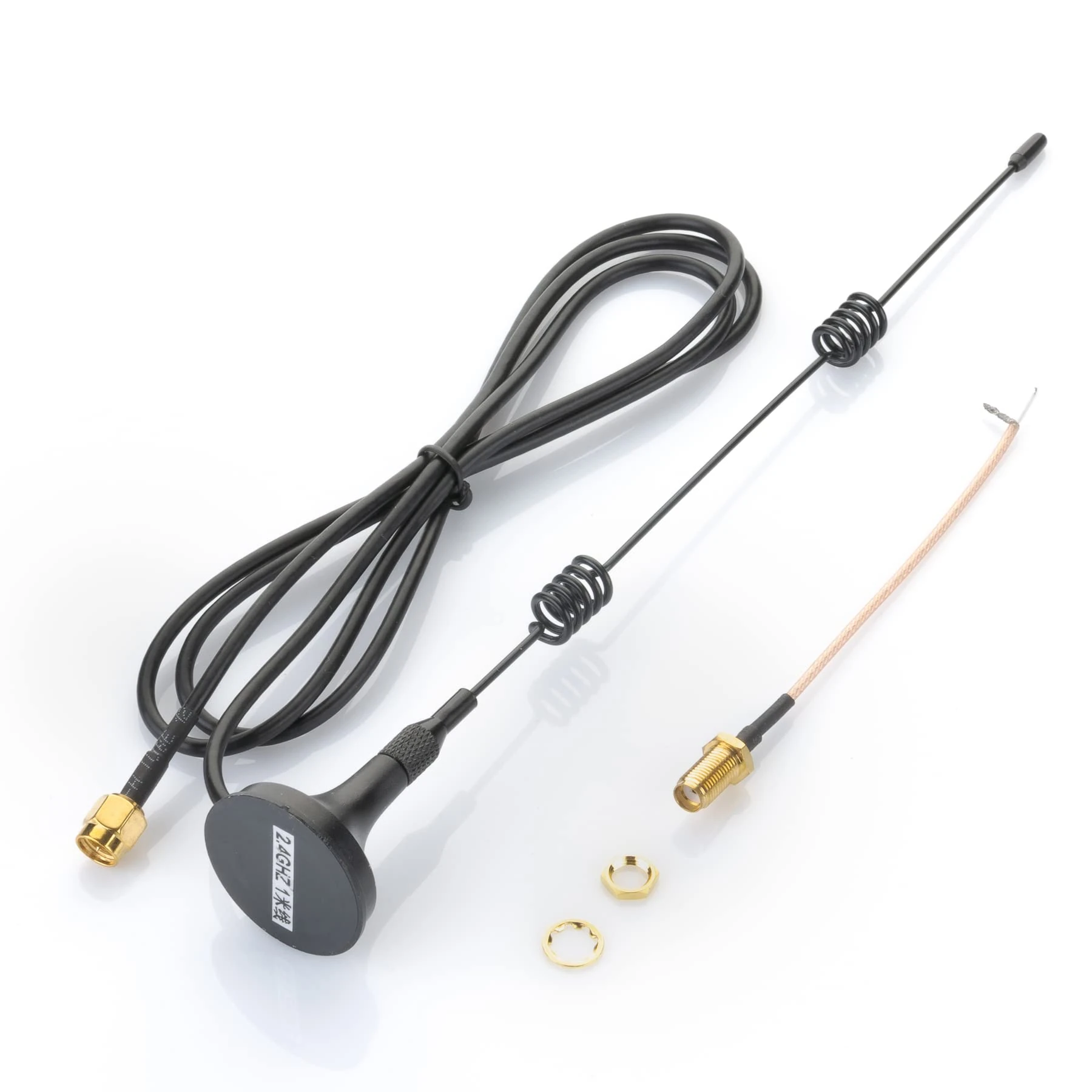 Technikkram 2.4GHz 2400MHz 7dBi Antenna External SMA for Fritz Box, UniFi WiFi Router Booster Range Extender Gateway Mini PCI Express PCIE Network Card USB Adapter