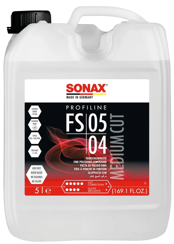 SONAX PROFILINE FS 05-04 (5 Litre) - Removes dust inclusions, paint mist and sanding marks | Item-No. 03195000