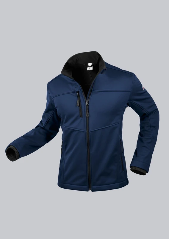 BP 1696-571-110 Men'S Soft-Shell Jacket, Stand-Up Collar, Front Zip, 255,00 G/M², 100% Polyester, Night Blue, Size Xs