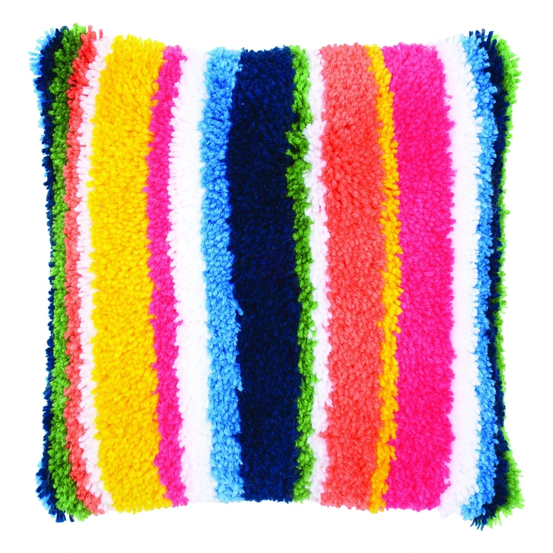 Vervaco Cushion: Stripes, Multi, ca. 40 x 40 cm / 16" x 16"