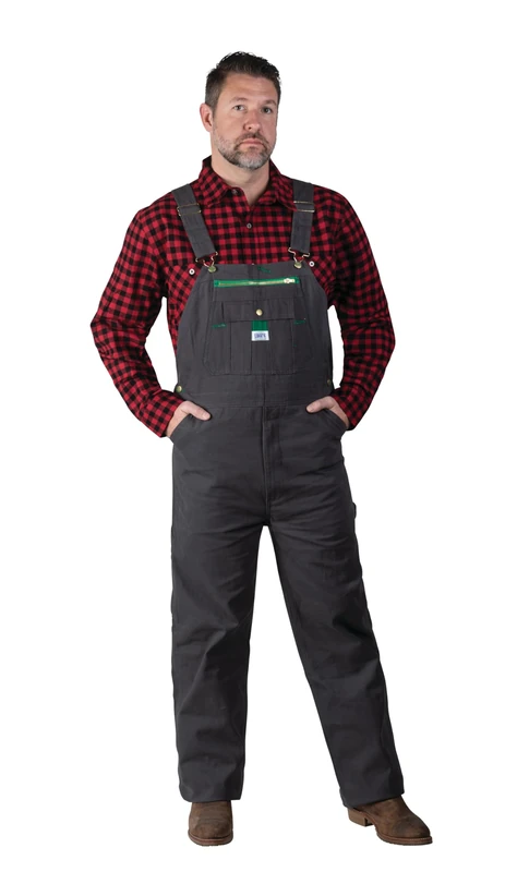 Walls Men's Duck Bib Overalls/Coveralls, Graphite, 34W / 32L