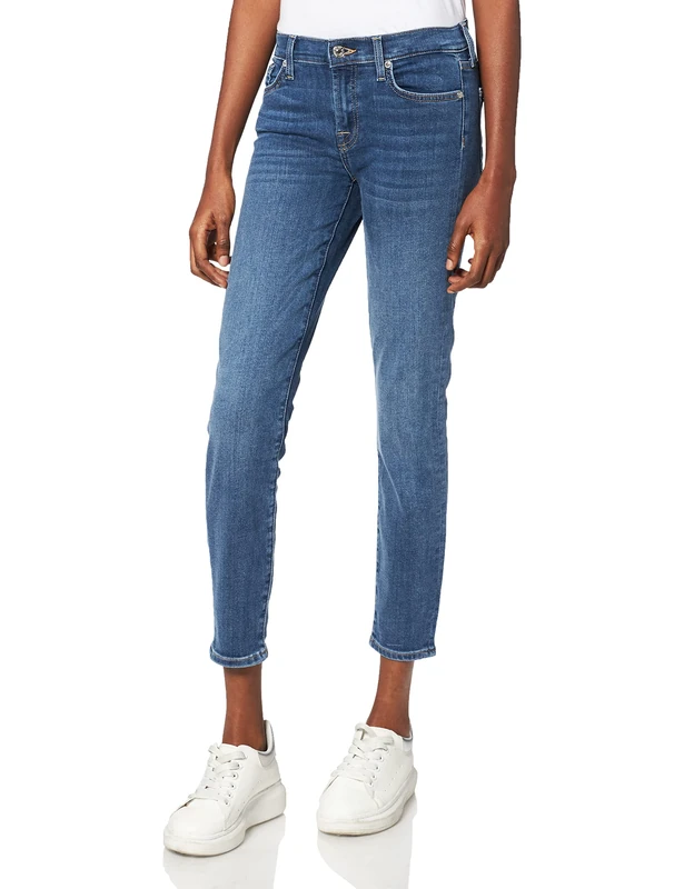 7 For All Mankind Women's The Skinny Crop Bair Jeans, Blue (Bail Vintage Dusk 0ea), 31W