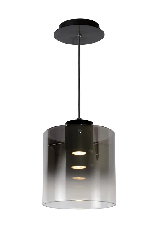 Lucide Pendant Light, Aluminum, GU10, 5 W, Smoke Grey, Black