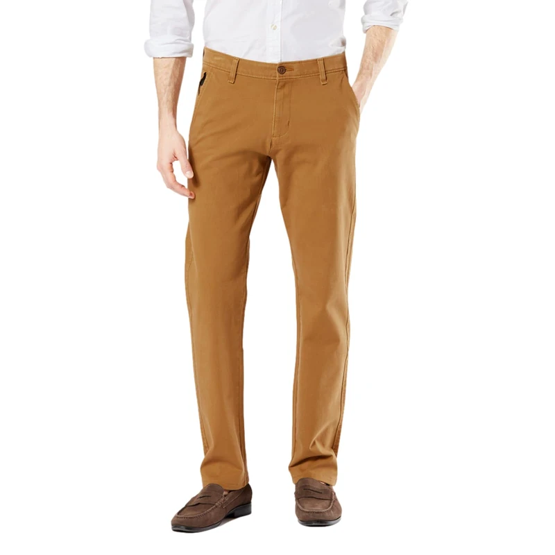 Dockers Mens Ultimate 360 Chino Slim Casual Pants, Dark Ginger, 31W / 32L UK
