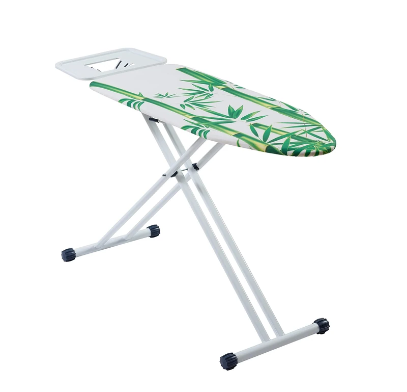 Mabel Home ironing Board Solid Steam iron Rest with Shoulder Shape, Adjustable Height + Extra Cover, White/Green, One Size, (Passat)