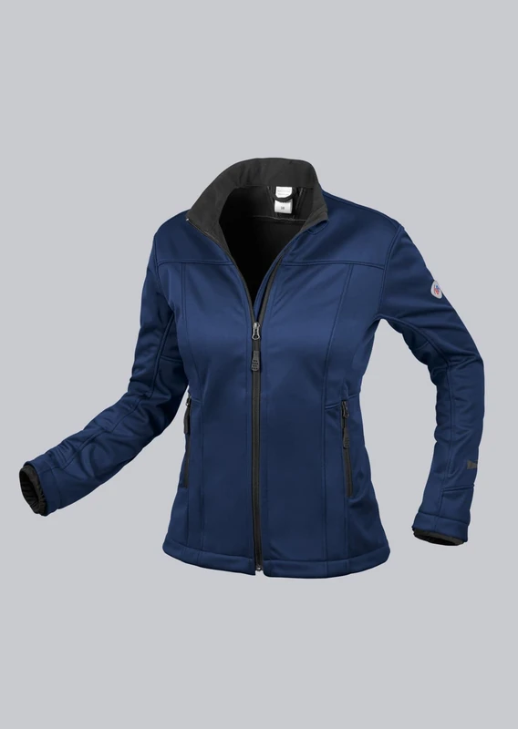 BP 1695-571-110 Women'S Soft-Shell Jacket, Stand-Up Collar, Front Zip, 255,00 G/M², 100% Polyester, Night Blue, Size L