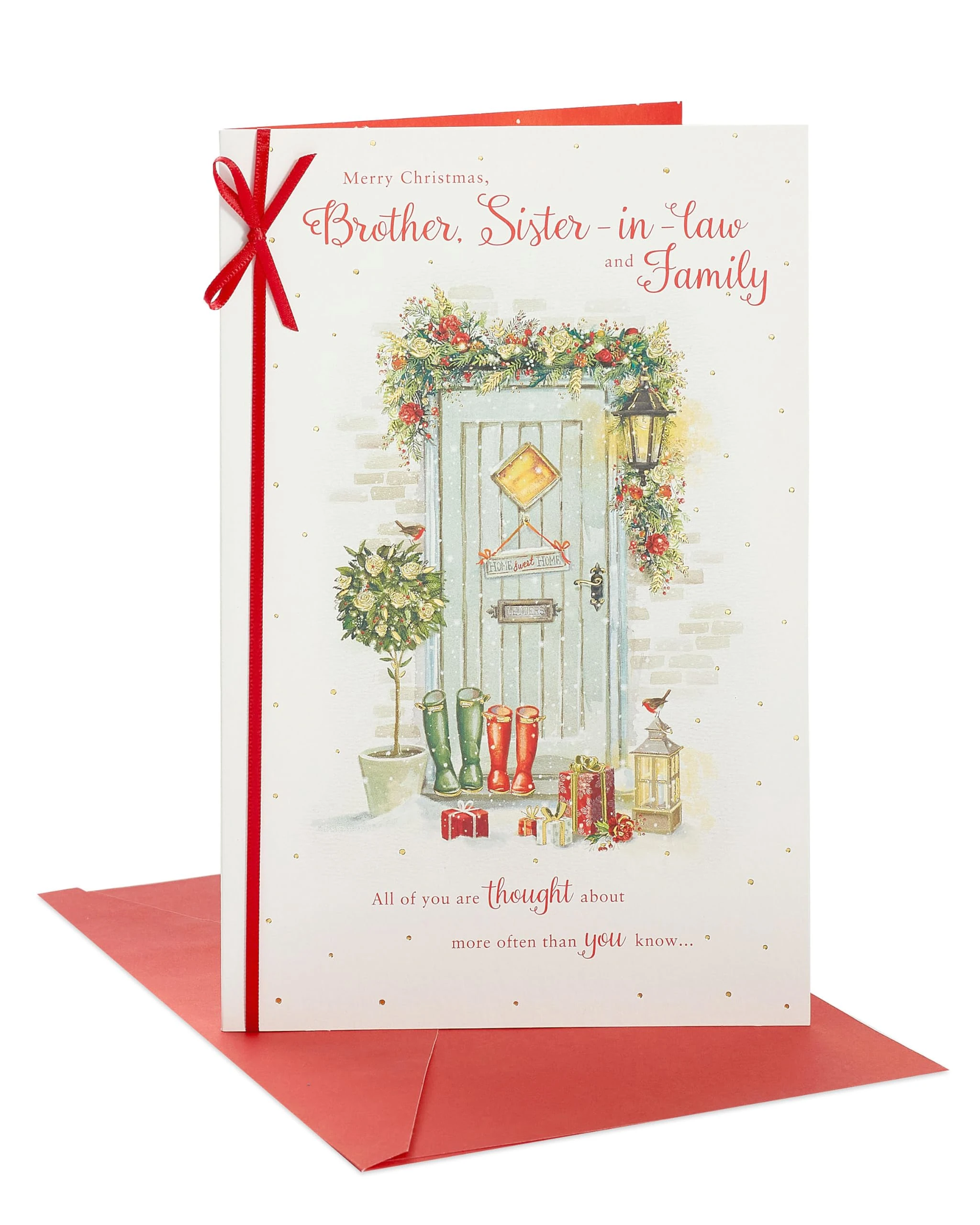 Brother & Sister-In-Law Traditional Foiled Christmas Greeting Card Xmas Cards