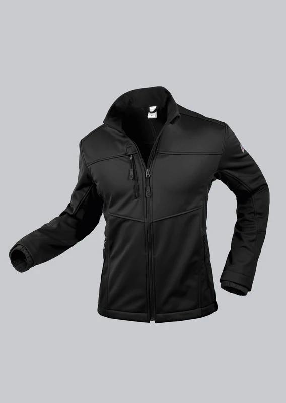 BP 1696-571-32 Men'S Soft-Shell Jacket, Stand-Up Collar, Front Zip, 255,00 G/M², 100% Polyester, Black, Size L