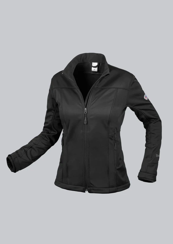 BP 1695-571-32 Women'S Soft-Shell Jacket, Stand-Up Collar, Front Zip, 255,00 G/M², 100% Polyester, Black, Size 2Xl
