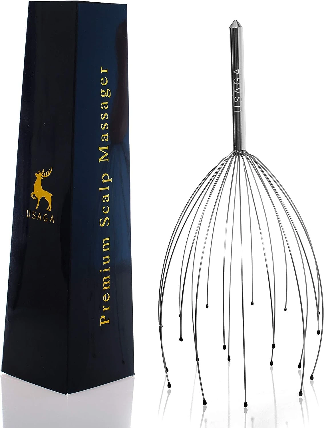 USAGA 20 Fingers Head Massager Scalp Massager Head Scratcher for Scalp Body Relaxing