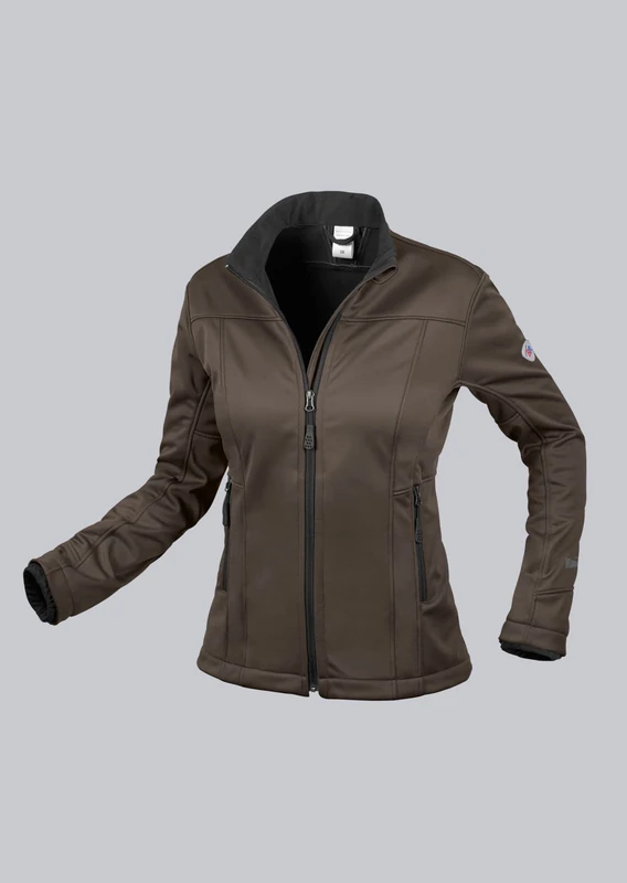 BP 1695-571-400 Women'S Soft-Shell Jacket, Stand-Up Collar, Front Zip, 255,00 G/M², 100% Polyester, Falcon, Size L