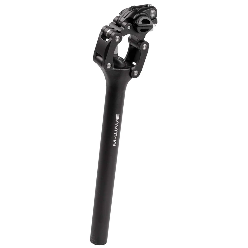 M-Wave Unisex Adult Fourspring Vario Parallelogram Seat Post - Black, Ø 30.9 mm