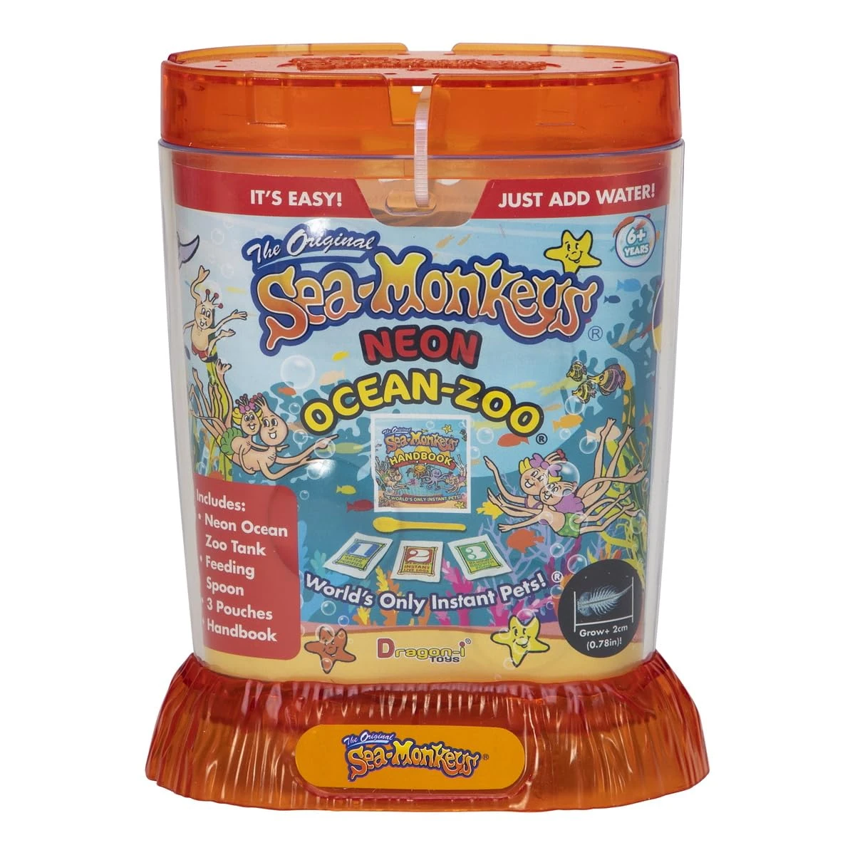 Sea Monkeys' Ocean Zoo 6 Pieces Neon Toy Aquarium Kit