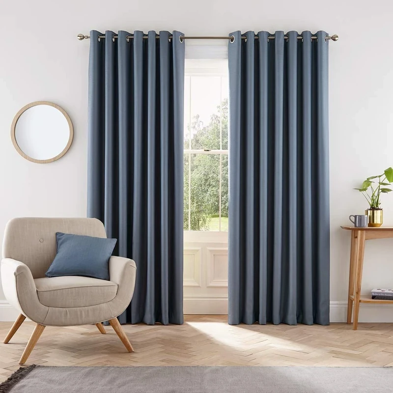 Helena Springfield London Eden Curtains, Polyester, Blue, 66x72 - Image 1