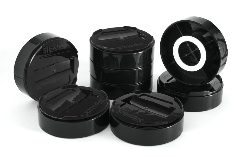 Slipstick CB657 Stack Adjustable Bed Furniture Risers (Set of 8) Lifts Height 2.5 CM, 5 CM, or 7.5 CM-Heavy Duty, Black