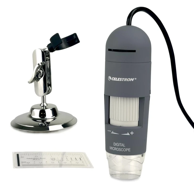 Celestron Deluxe Capture Your Discoveries 44302-C Digital Handheld Microscope, Grey