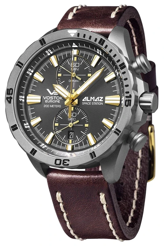 Vostok Europe Automatic Watch 6S11-320H521, Brown, Strap.