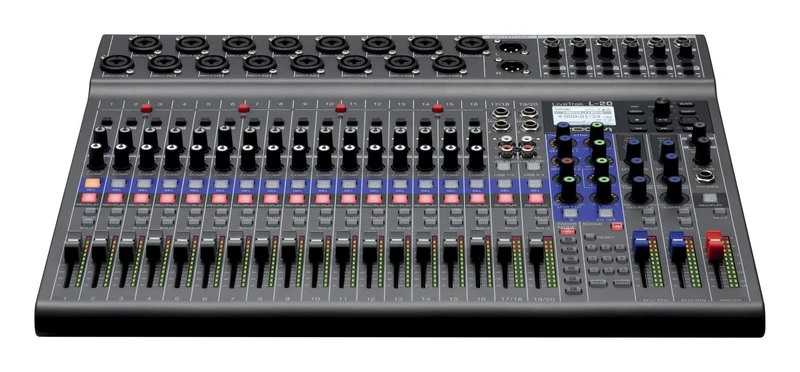 ZOOM LiveTrak L-20 digital mixing console, 20-track recorder and multi-channel audio interface for studio, stage & podcast, UK-Version