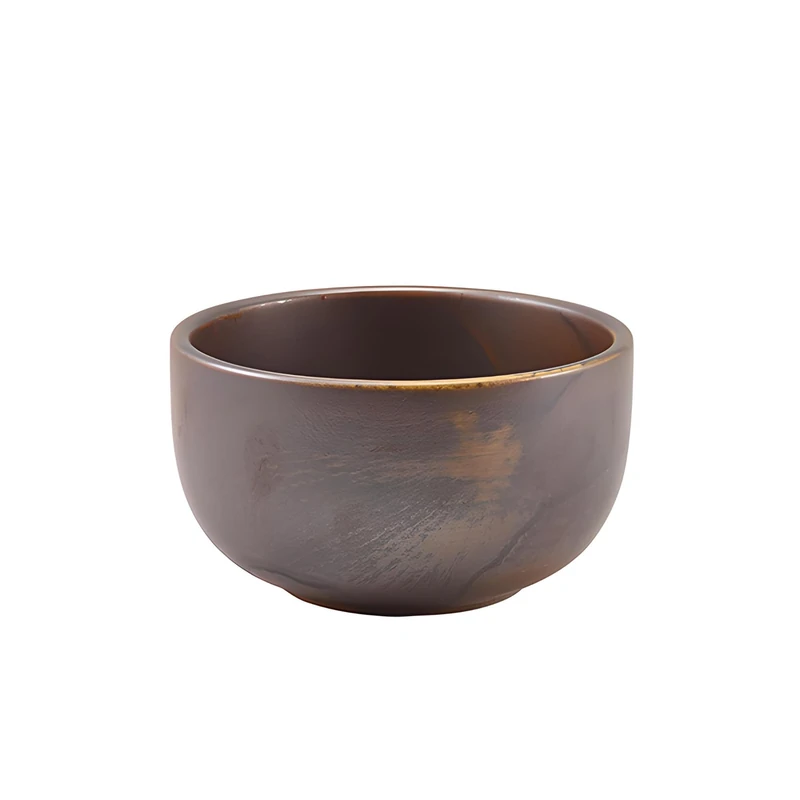 Genware Terra Porcelain, Rustic Copper, Round Bowl, 500ml, BW-PRC12, Pack of 6