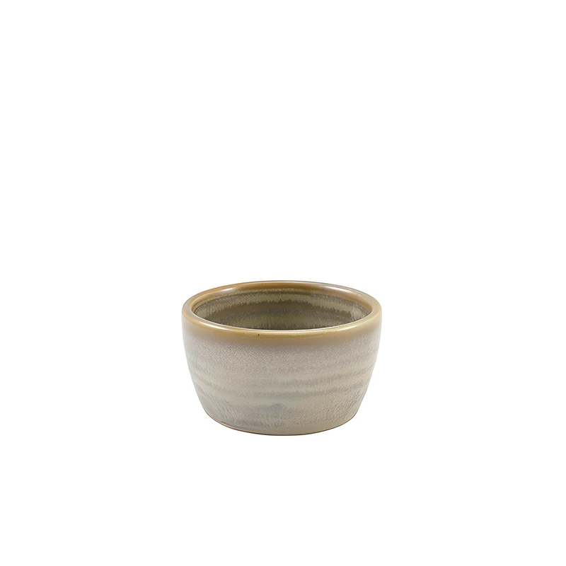 GenWare Terra Porcelain Matt Grey Ramekin, 130ml, RAM-PMG4, Pack of 12