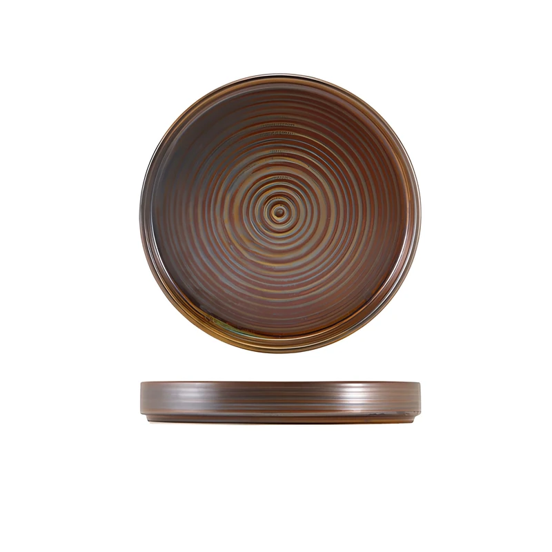 GenWare Terra Porcelain, Rustic Copper, Presentation Plate, 180mm, PR-PRC18, Pack of 6