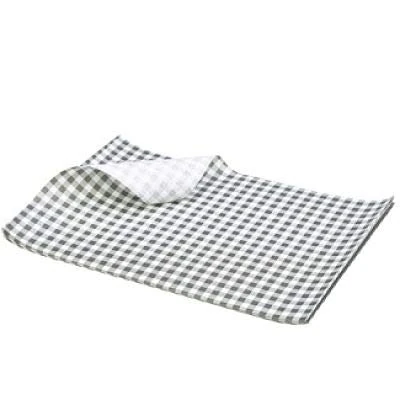 Black Gingham Greaseproof Paper 35 x 25cm - Pack of 1000