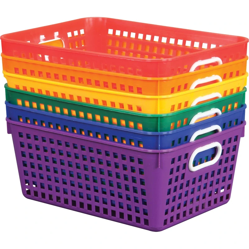 Multi Purpose Storage Baskets -13"x 10" Assorted Colors - Set of 6 - Image 1