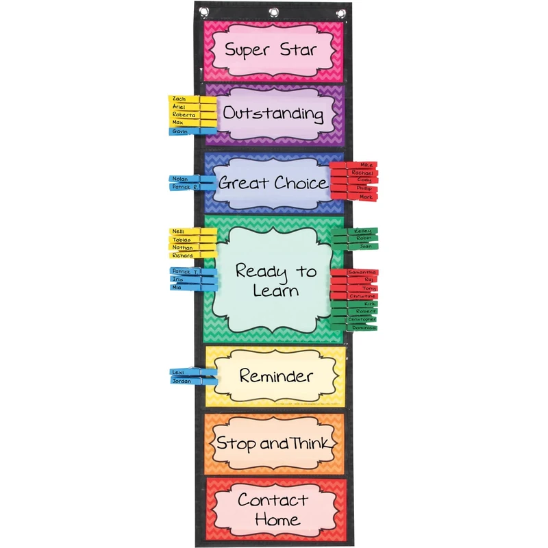 Classroom Behavior EZ-Tuck Clip 'N' Track Pocket Chart