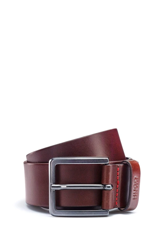 HUGO Men's Gionio_sz40 Belt, Brown (Dark 202), 36 (Manufacturer size: 80)