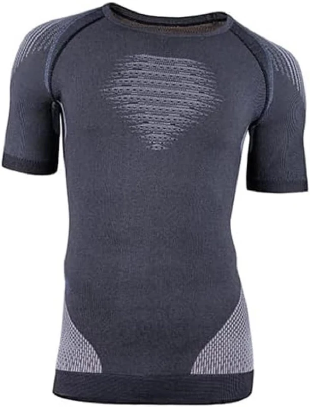 UYN U100049 EVOLUTYON UW SHORT_SL.MELANGE T-shirt Men's Anthracite melange/Nude/Avio XL