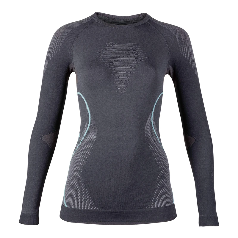 UYN U100009 EVOLUTYON UW LG_SL. T-shirt Women's Anthracite/Anthracite/Aqua XS
