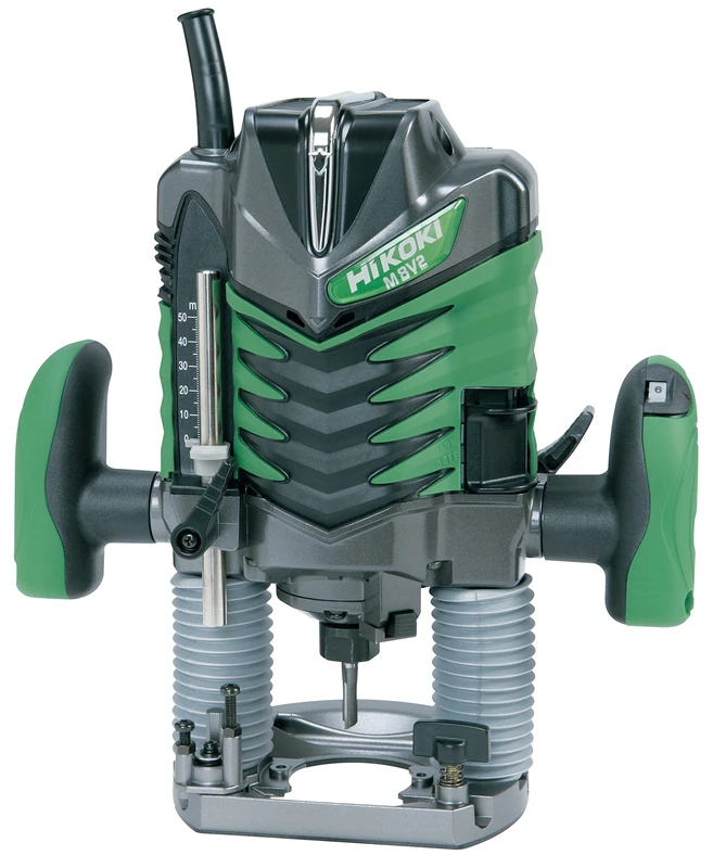 HiKOKI Oberfräse M8V2 (1150W, Spannzange Ø 8 mm, 60 mm Hubhöhe, Soft-Touch, verstellbare Handgriffe, Transportkoffer, Zubehör)