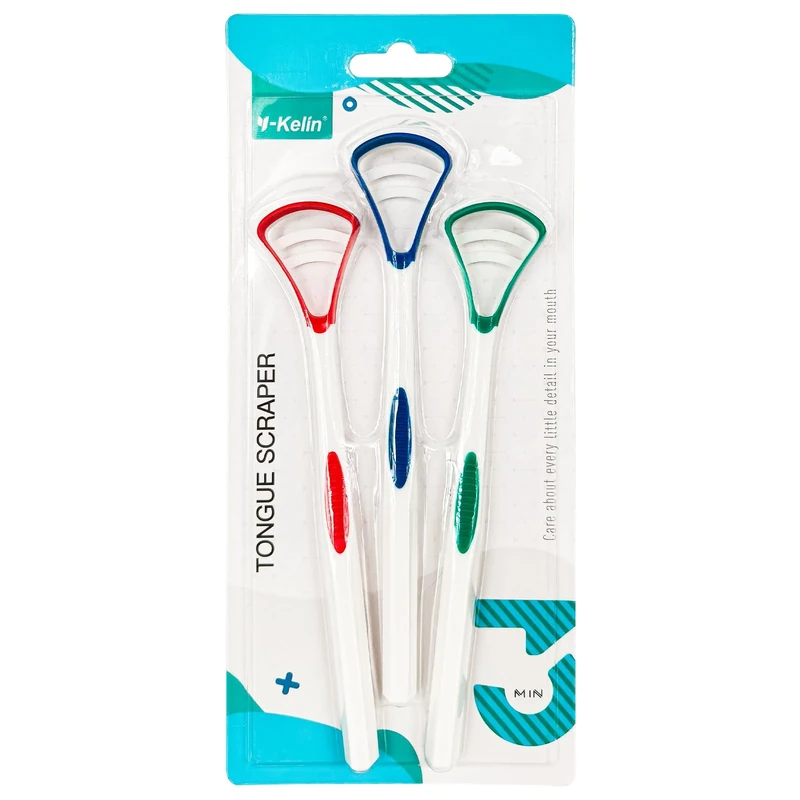 Y-Kelin Tongue Scraper Tongue Brush 3 Color Pack(3 pcs)