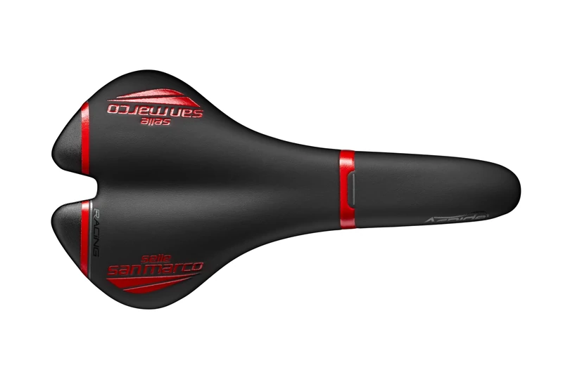 Selle San Marco Aspide Full Fit Racing Saddle Black/Red Wide (L1)