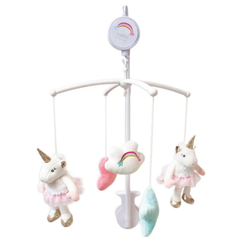 Doudou et Compagnie - DC3436 Baby Musical Mobile with Unicorn Soft Toy - 90 cm - White - My Pretty Unicorn