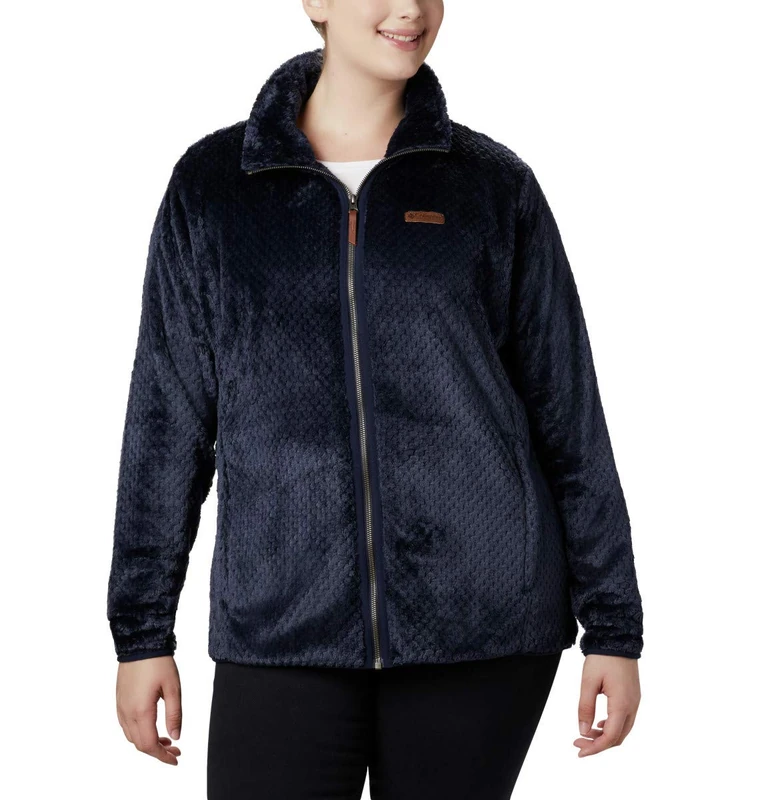Columbia Women's Fire Side 2 Sherpa Full Zip Full Zip Fleece Jacket, Dark Nocturnal x Fall 23, Size S