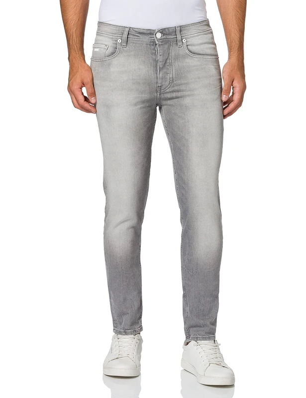 BOSS Men's Taber Bc-c Tapered Fit Jeans, Silver (Silver 040), W38/L36 (Size: 3836)