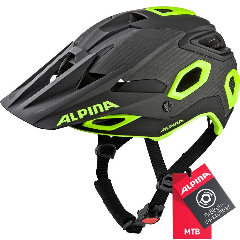 ALPINA Unisex - Adult, ROOTAGE cycling helmet, black-neon-yellow, 57-62 cm