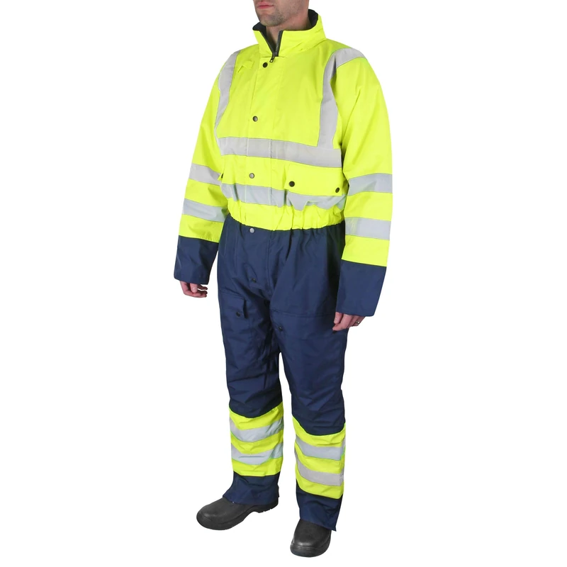 TWO TONE HIVIZ THERMAL WATERPROOF COVERALL SML