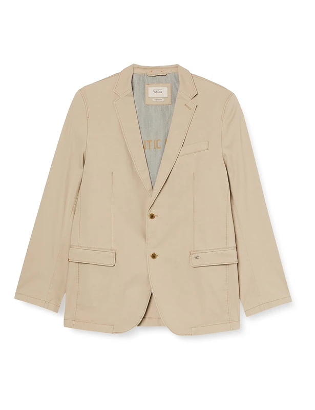 camel active Men's 442535 Blazer, Beige, 4(Size: 30)