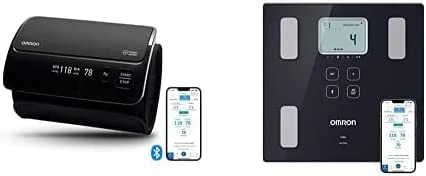 OMRON EVOLV Wireless Upper Arm Blood Pressure Monitor for Home use + OMRON Viva Smart Body Composition Monitor