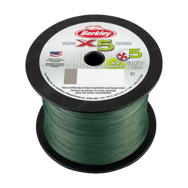 Berkley X5 Braided Fishing Line - Strong 5 Strand Braid Line for Saltwater and Freshwater Fishing