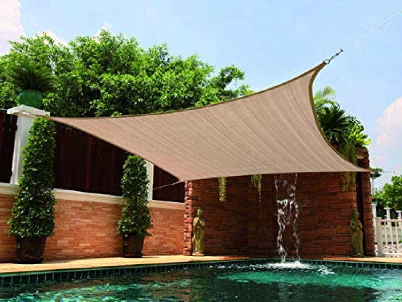 Vigor 80815 Parasol Net - Beige Triangular Shade Sail 3x3x3m