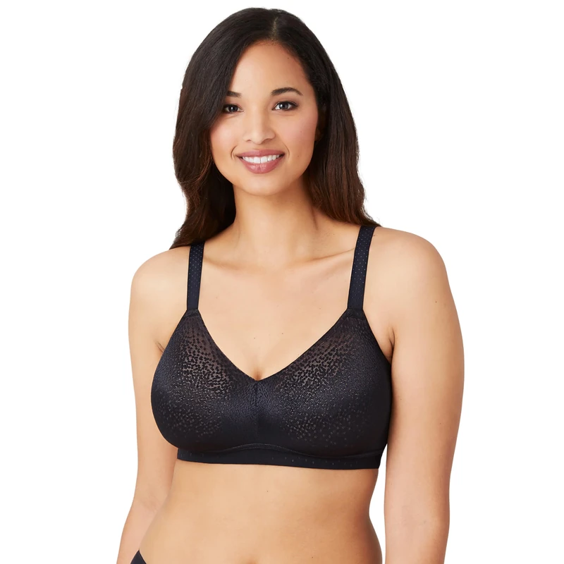 Wacoal Women's Back Appeal Wirefree Full Coverage Bra, Black, 40DD